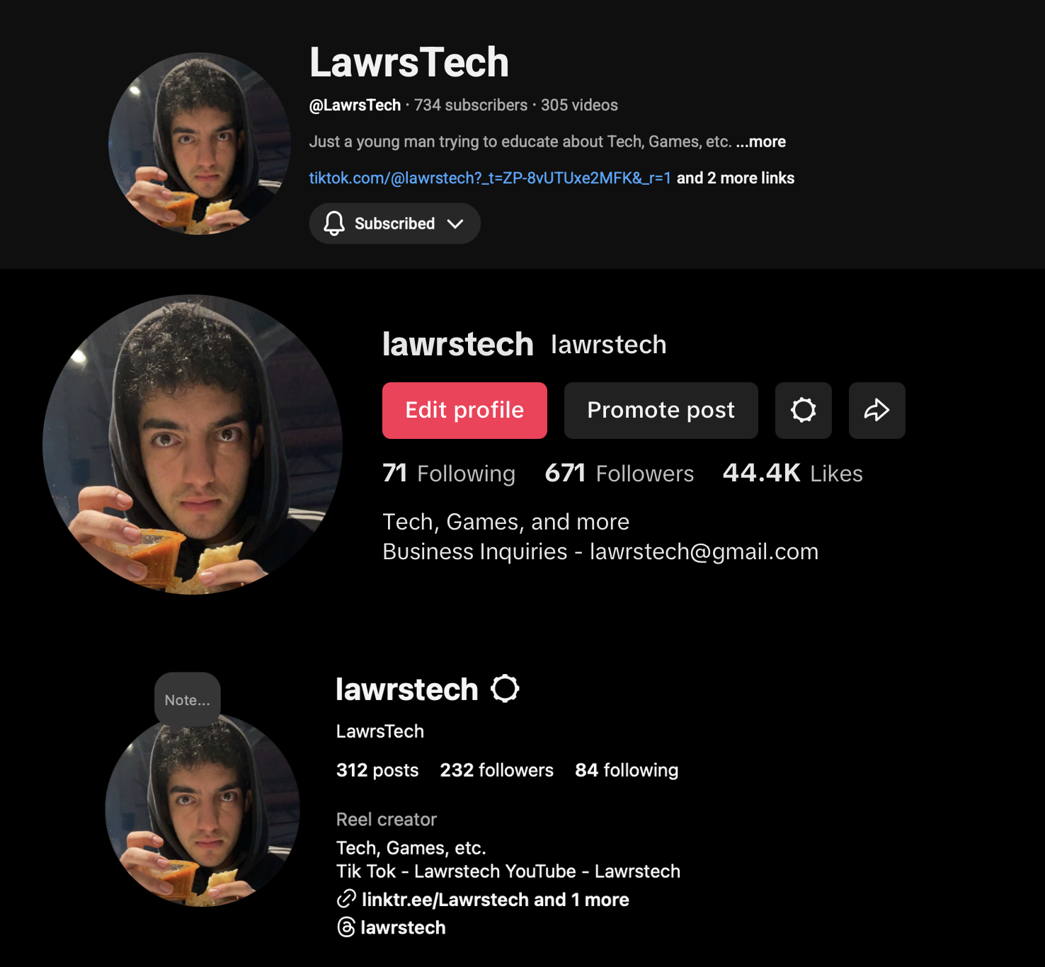 Lawrstech social media preview images stacked horizontally